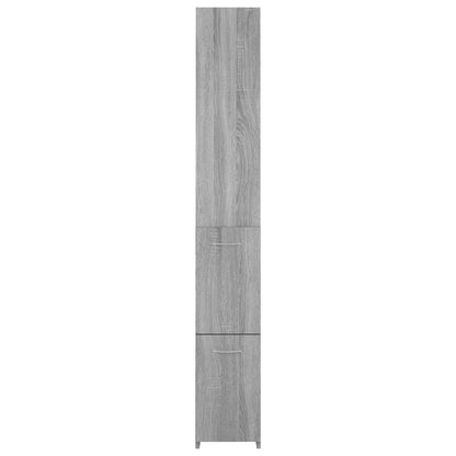 Armadietto Bagno Grigio Sonoma 25x26,5x170 cm Legno Multistrato - homemem39