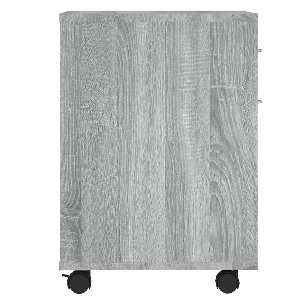 Armadietto con Ruote Grigio Sonoma 45x38x54cm Legno Multistrato - homemem39