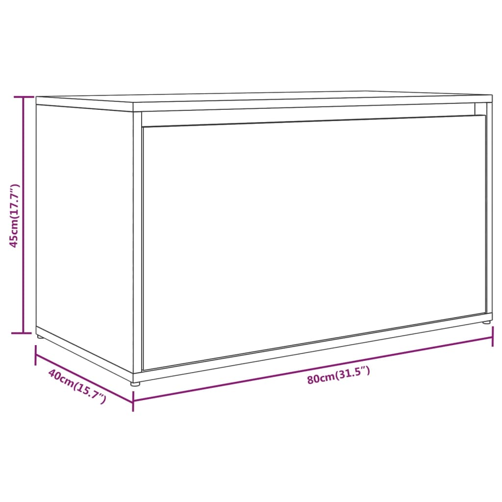 Panca da Ingresso 80x40x45 cm Grigio Sonoma Legno Multistrato - homemem39