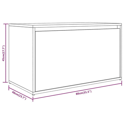 Panca da Ingresso 80x40x45 cm Grigio Sonoma Legno Multistrato - homemem39