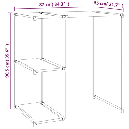 Rastrelliera per Lavatrice Grigia 87x55x90,5 cm Ferro - homemem39