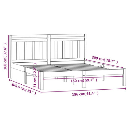 Giroletto 150x200 cm King in Legno Massello - homemem39