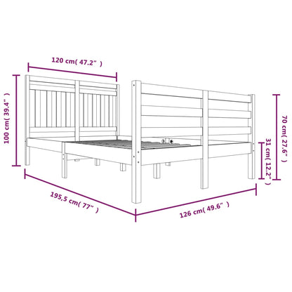 Giroletto in Legno Massello 120x190 cm 4FT Small Double - homemem39