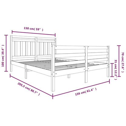 Giroletto in Legno Massello 150x200 cm 5FT King Size - homemem39