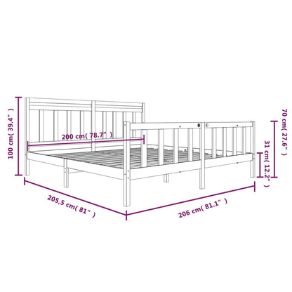 Giroletto Bianco in Legno Massello 200x200 cm - homemem39