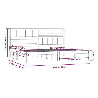 Giroletto in Legno Massello di Pino 200x200 cm - homemem39