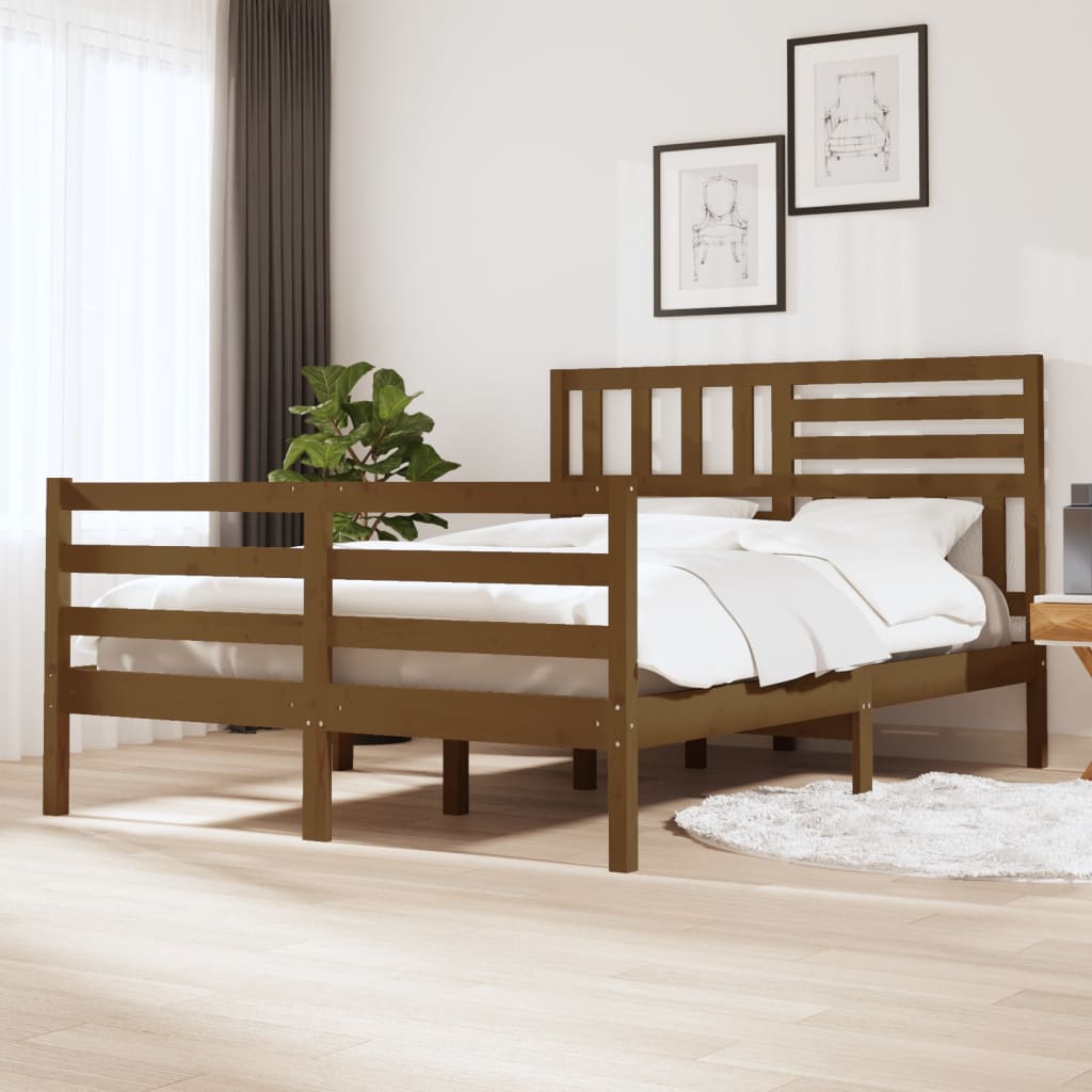 Giroletto Miele in Legno Massello 120x190cm 4FT Piccolo Doppio - homemem39