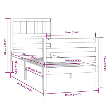 Giroletto in Legno Massello 100x200 cm - homemem39