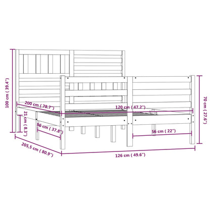 Giroletto Bianco in Legno Massello 120x200 cm - homemem39