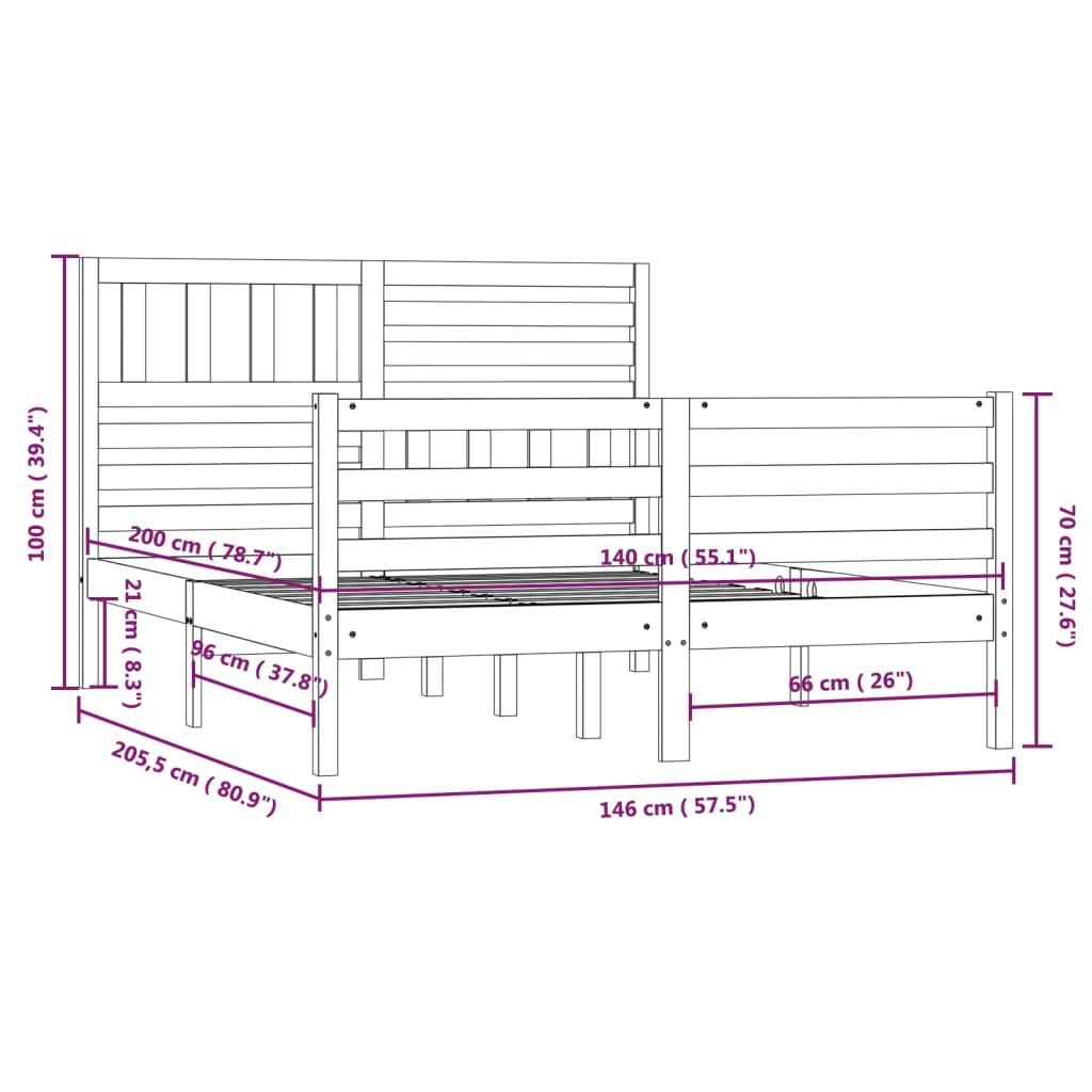 Giroletto in Legno Massello 140x200 cm - homemem39