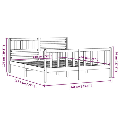 Giroletto 135x190 cm Double in legno Massello - homemem39