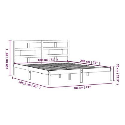 Giroletto 180x200 cm Super King in Legno Massello - homemem39