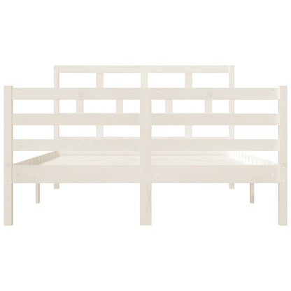 Giroletto Bianco in Legno Massello 135x190 cm 4FT6 Double - homemem39