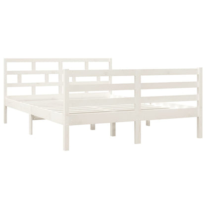 Giroletto Bianco in Legno Massello di Pino 140x190 cm - homemem39