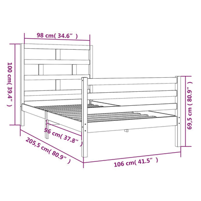 Giroletto in Legno Massello di Pino 100x200 cm - homemem39