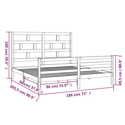 Giroletto in Legno Massello 180x200 cm 6FT Super King - homemem39