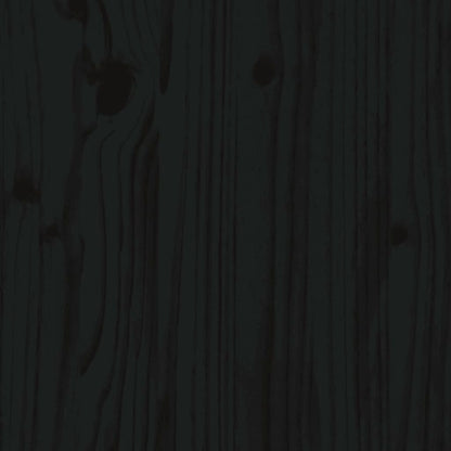 Giroletto Nero in Legno Massello di Pino 140x200 cm - homemem39