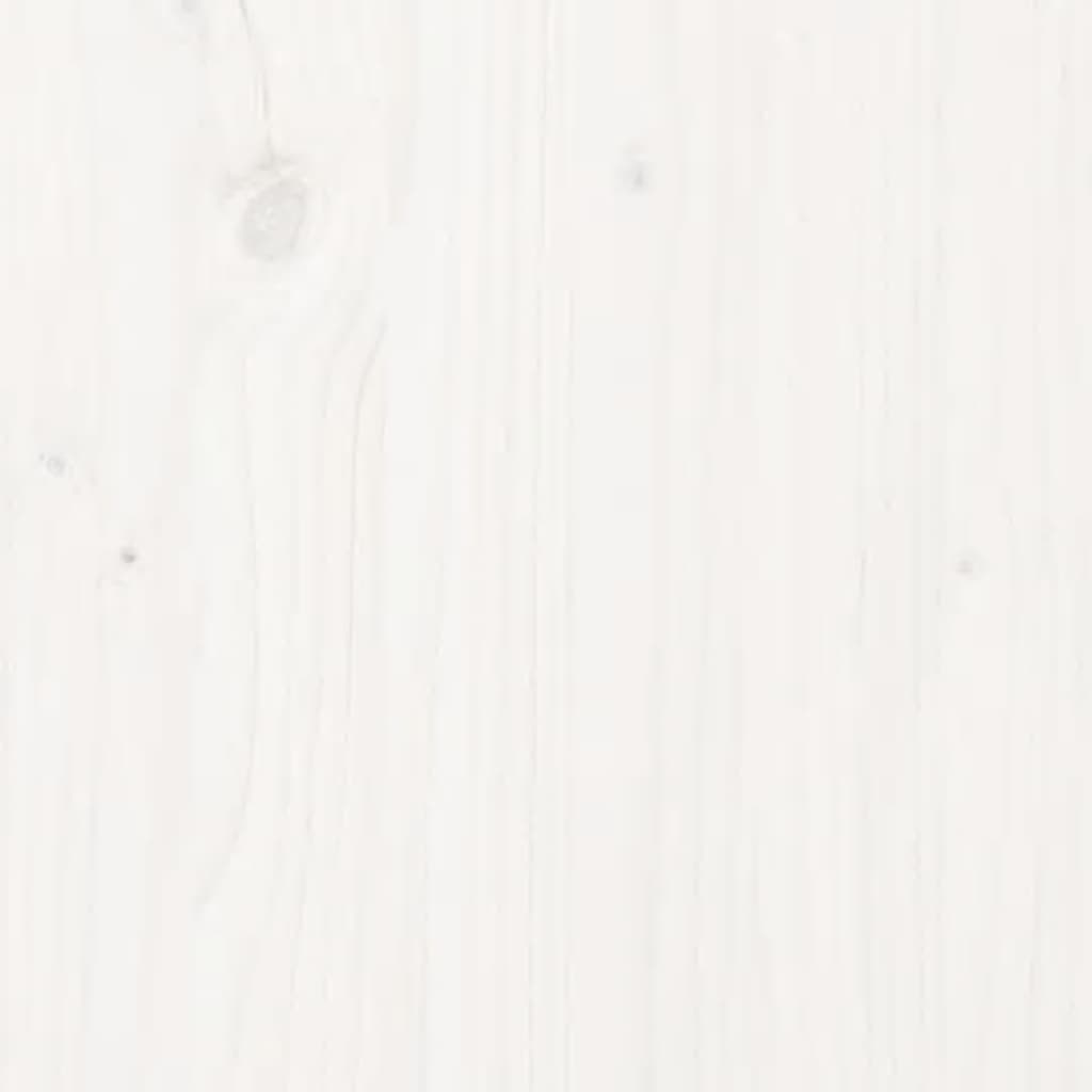Giroletto Bianco in Legno Massello di Pino 200x200 cm - homemem39