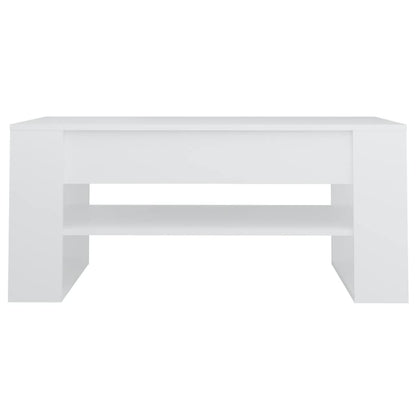 Tavolino da Salotto Bianco 102x55x45 cm Legno Multistrato - homemem39