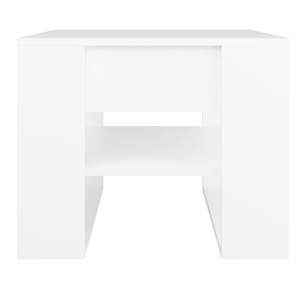 Tavolino da Salotto Bianco 55,5x55x45 cm in Legno Multistrato - homemem39