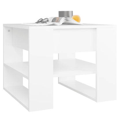 Tavolino da Salotto Bianco 55,5x55x45 cm in Legno Multistrato - homemem39