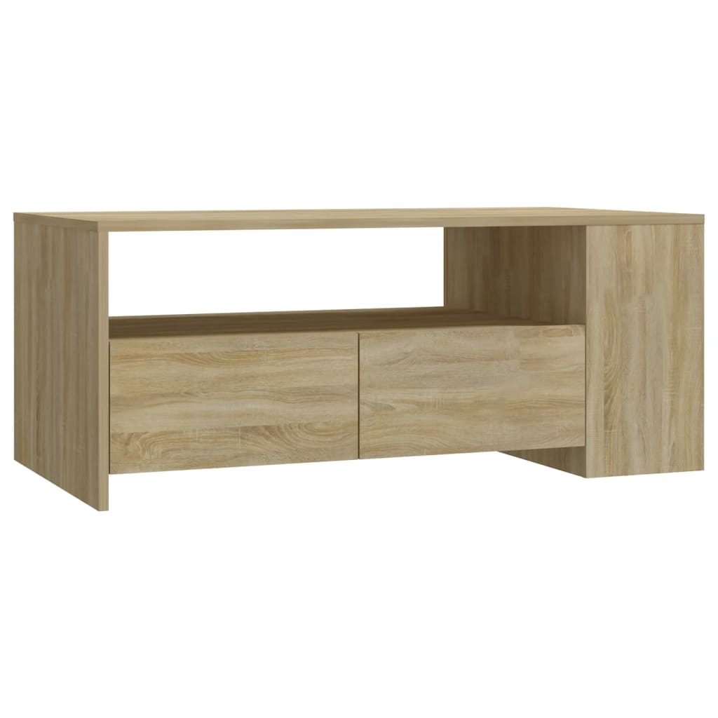 Tavolino da Salotto Rovere Sonoma 102x55x42cm Legno Compensato - homemem39