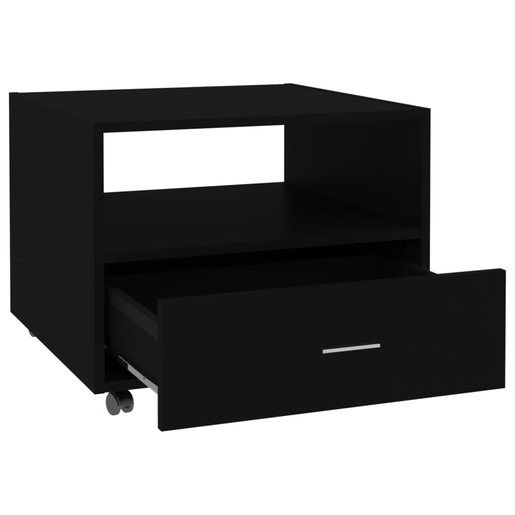 Tavolino da Salotto Nero 55x55x40 cm in Legno Multistrato - homemem39