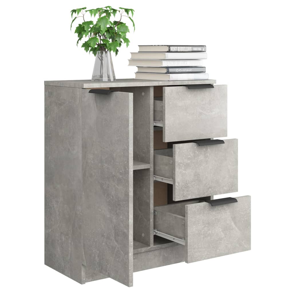 Credenza Grigio Cemento 60x30x70 cm in Legno Multistrato - homemem39