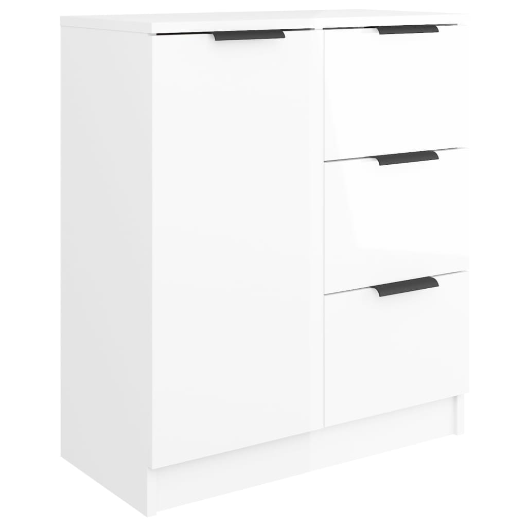 Credenza 60x30x70 cm in Legno Multistrato Bianco Lucido - homemem39