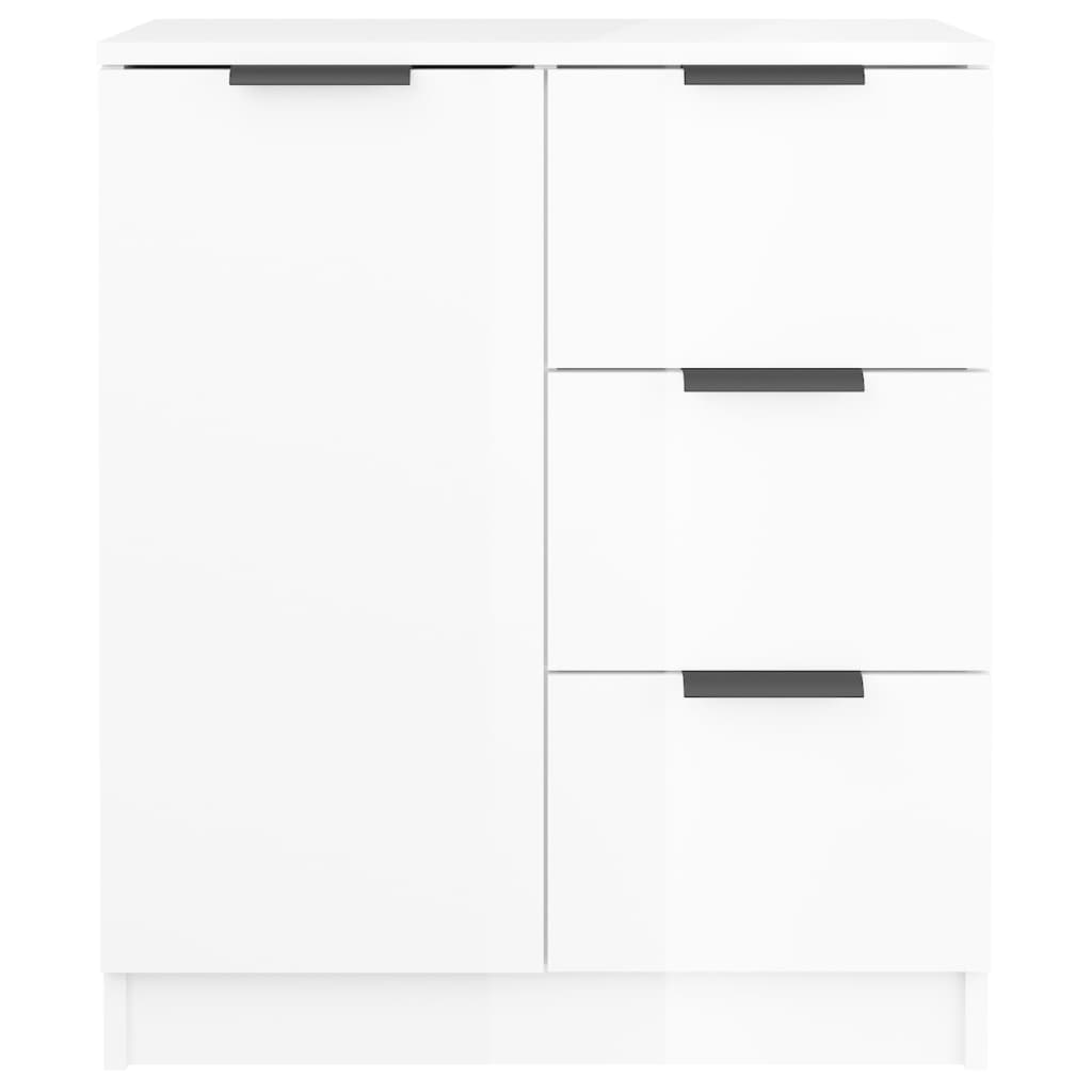 Credenza 60x30x70 cm in Legno Multistrato Bianco Lucido - homemem39