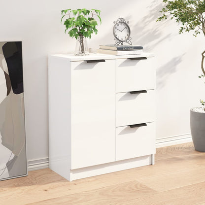 Credenza 60x30x70 cm in Legno Multistrato Bianco Lucido - homemem39