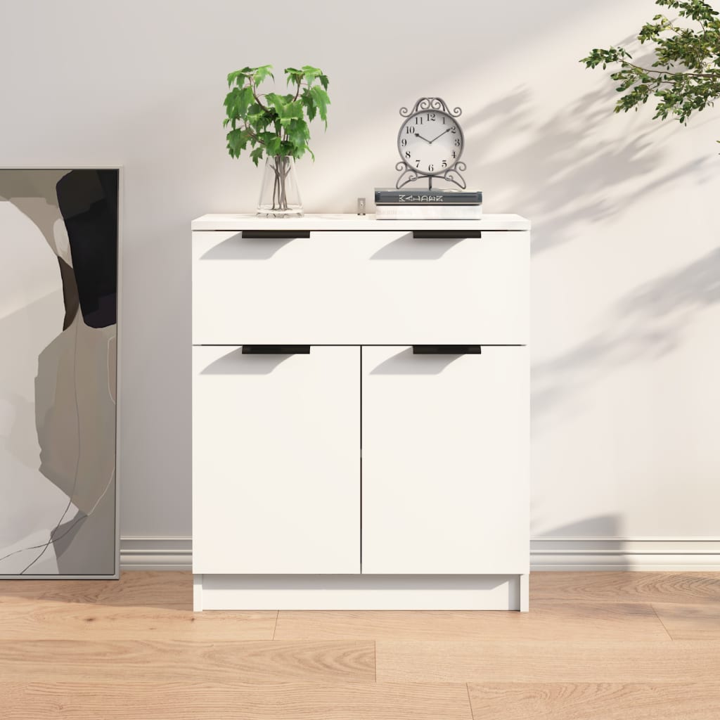 Credenza Bianca 60x30x70 cm in Legno Multistrato - homemem39