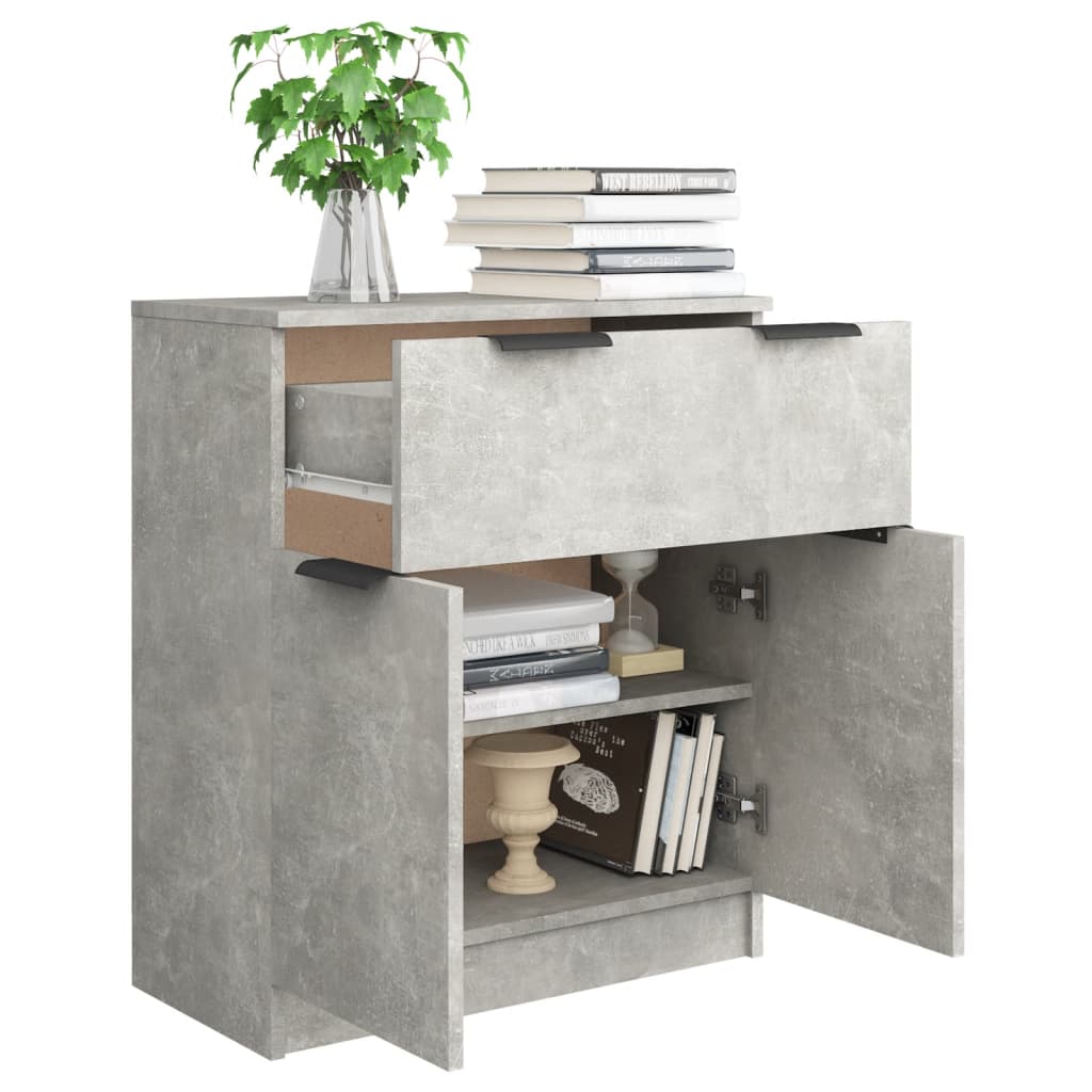 Credenza Grigio Cemento 60x30x70 cm in Legno Multistrato - homemem39