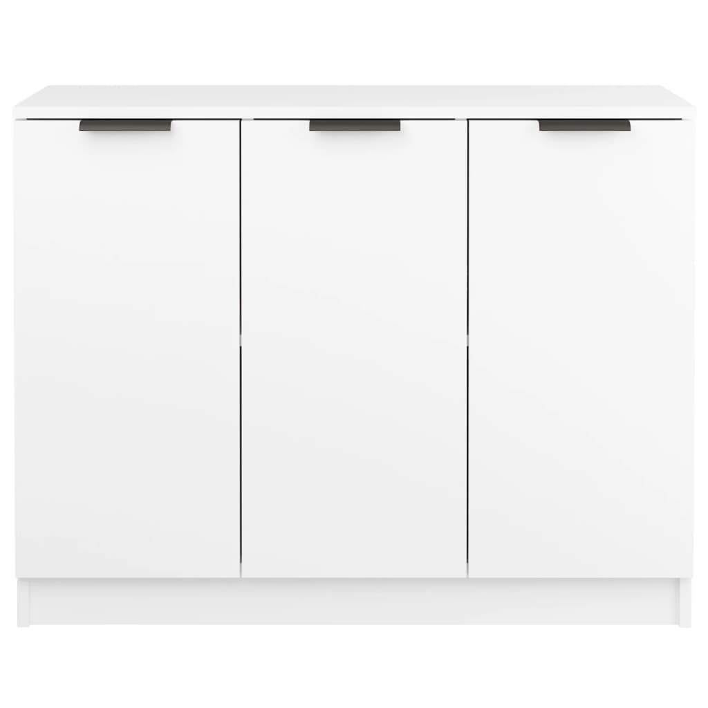 Credenza Bianca 90,5x30x70 cm in Legno Multistrato - homemem39