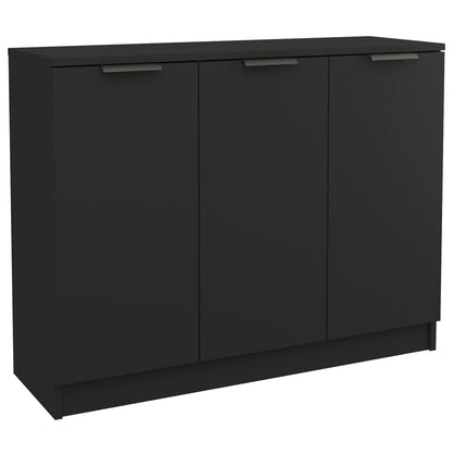 Credenza Nera 90,5x30x70 cm in Legno Multistrato - homemem39