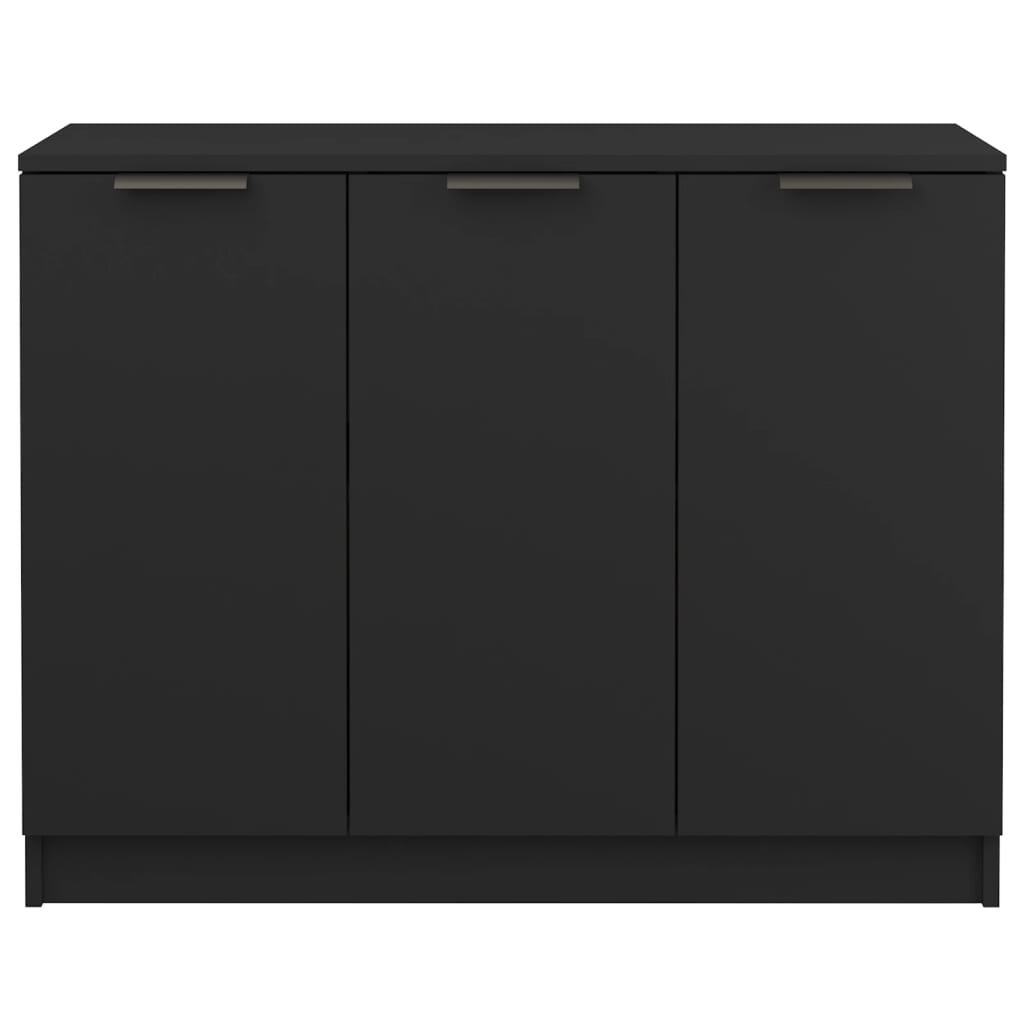 Credenza Nera 90,5x30x70 cm in Legno Multistrato - homemem39