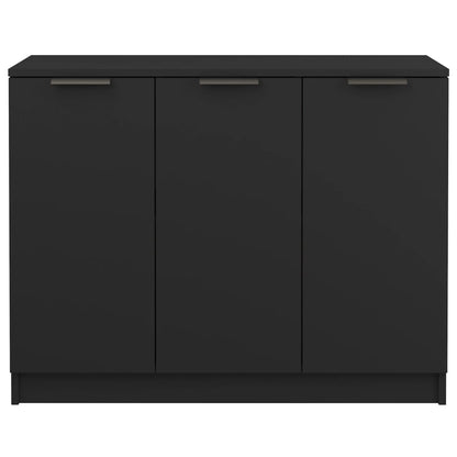 Credenza Nera 90,5x30x70 cm in Legno Multistrato - homemem39