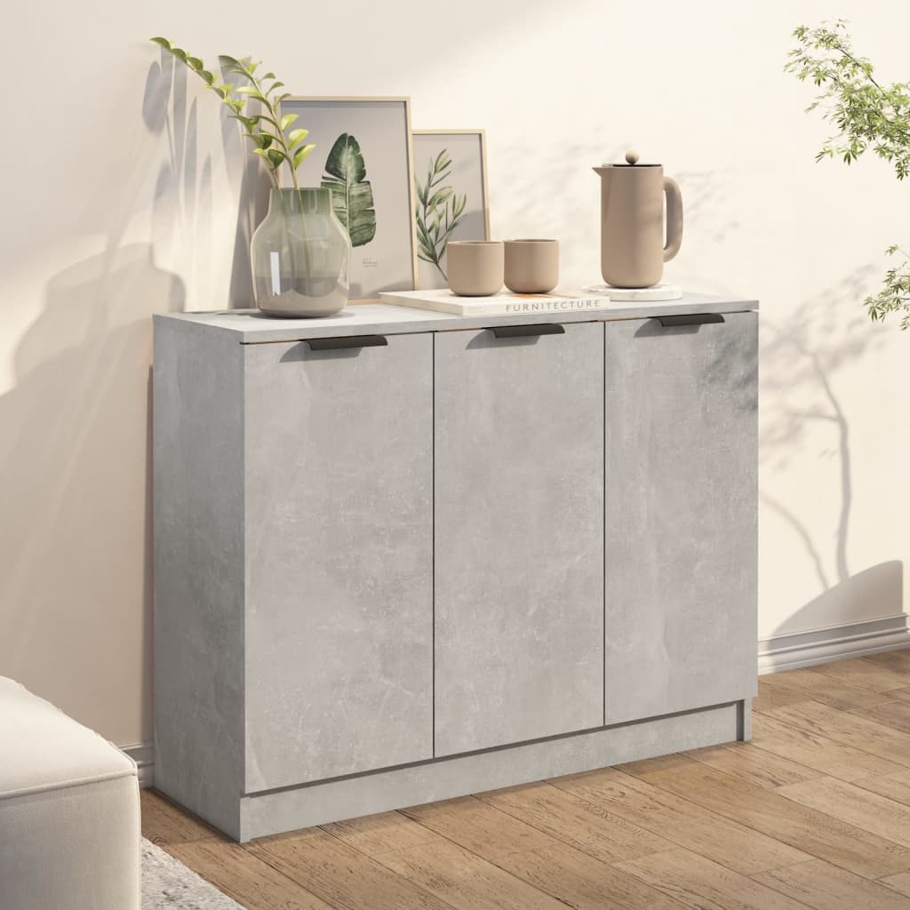 Credenza Grigio Cemento 90,5x30x70 cm in Legno Multistrato - homemem39