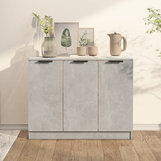 Credenza Grigio Cemento 90,5x30x70 cm in Legno Multistrato - homemem39