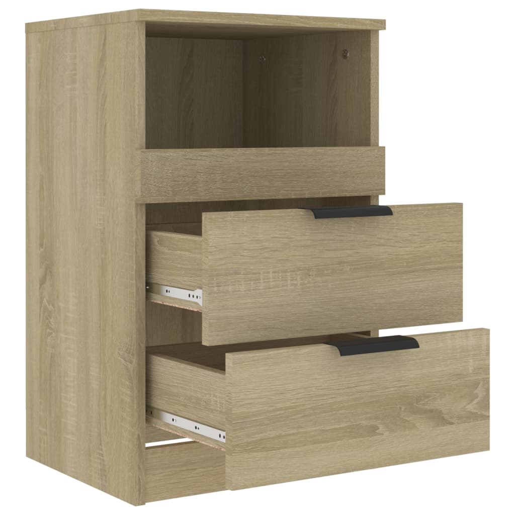 Comodini 2 pz Rovere Sonoma in Legno Multistrato - homemem39