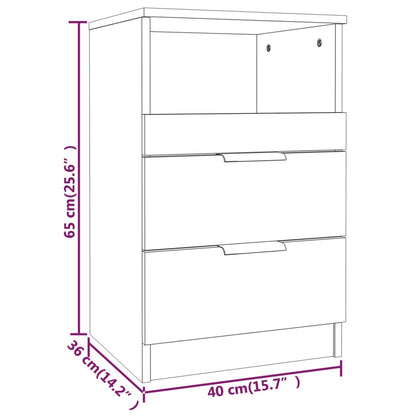 Comodini 2 pz Rovere Sonoma in Legno Multistrato - homemem39