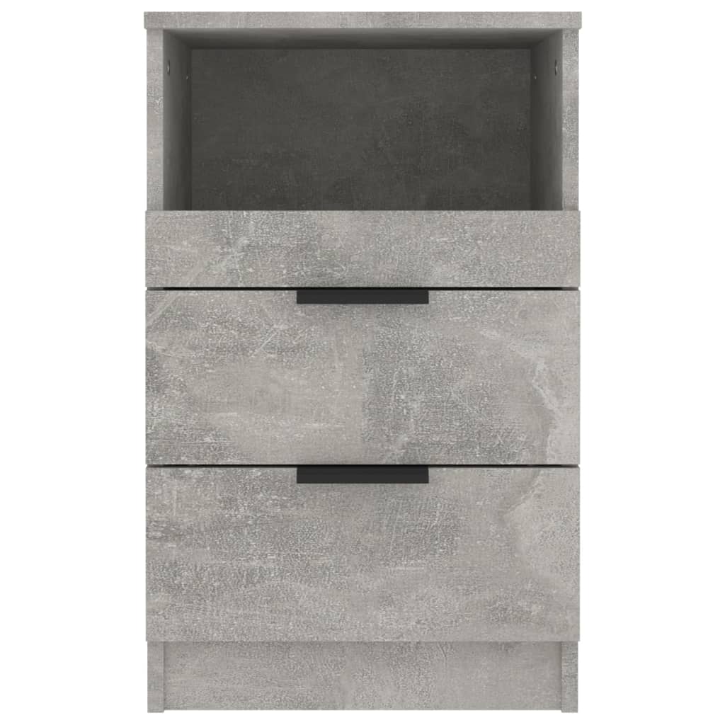 Comodini 2 pz Grigio Cemento in Legno Multistrato - homemem39