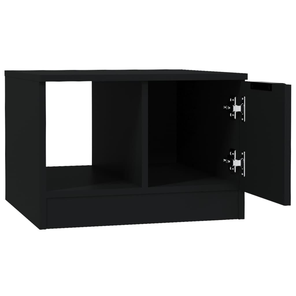 Tavolino da Salotto Nero 50x50x36 cm in Legno Multistrato - homemem39