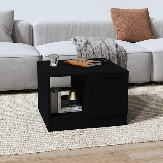 Tavolino da Salotto Nero 50x50x36 cm in Legno Multistrato - homemem39