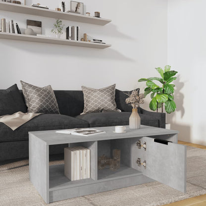 Tavolino Salotto Grigio Cemento 102x50x36 cm Legno Multistrato - homemem39