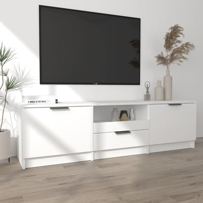 Mobile Porta TV Bianco 140x35x40 cm in Legno Multistrato - homemem39