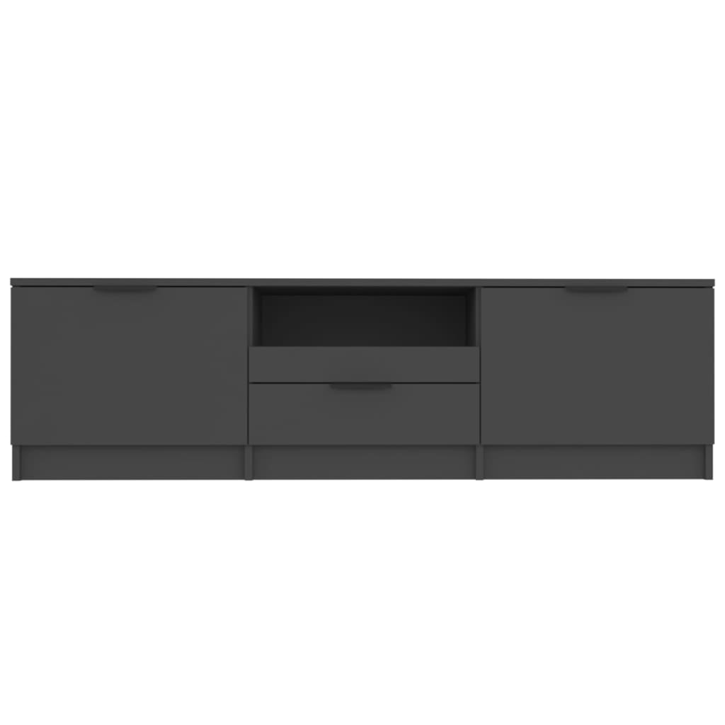 Mobile Porta TV Nero 140x35x40 cm in Legno Multistrato - homemem39