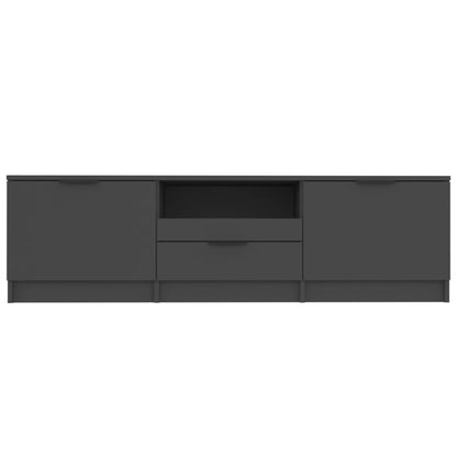 Mobile Porta TV Nero 140x35x40 cm in Legno Multistrato - homemem39