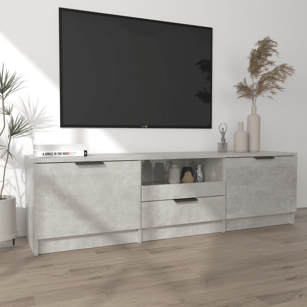 Mobile per TV Grigio Cemento 140x35x40cm Legno Multistrato - homemem39