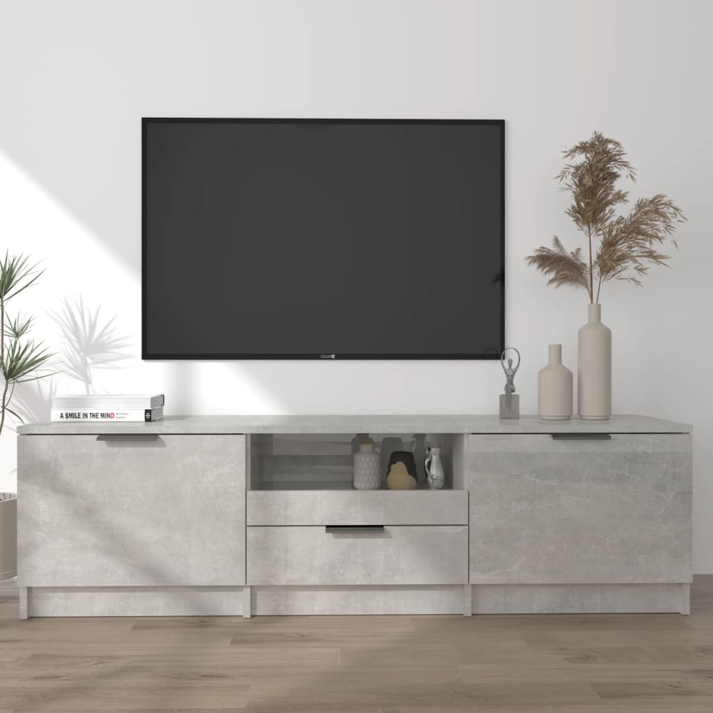 Mobile per TV Grigio Cemento 140x35x40cm Legno Multistrato - homemem39